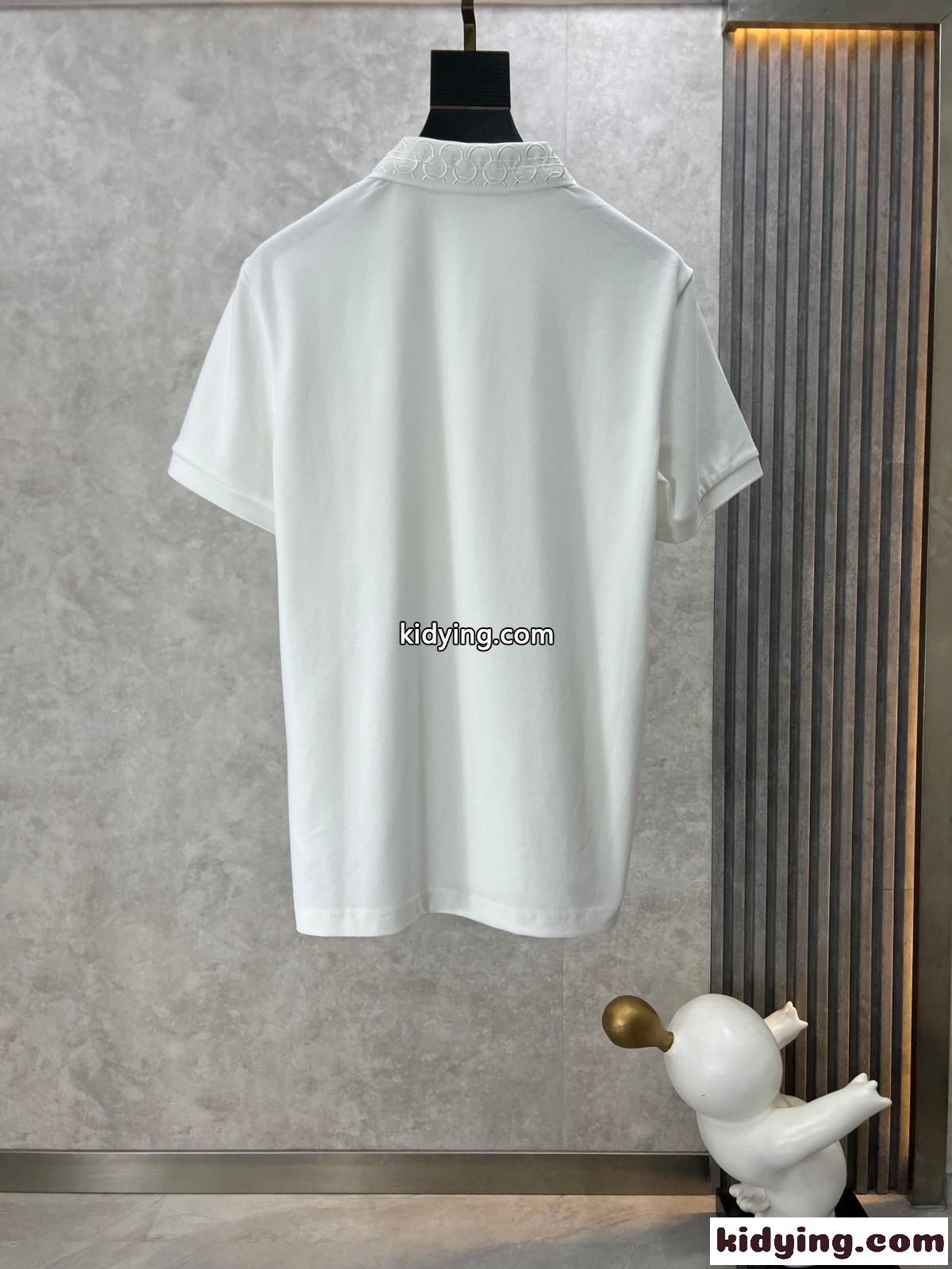シンボル 定番 サルヴァトーレ・フェラガモ Tシャツ コピー 半袖 ポロシャツ ホワイト-0