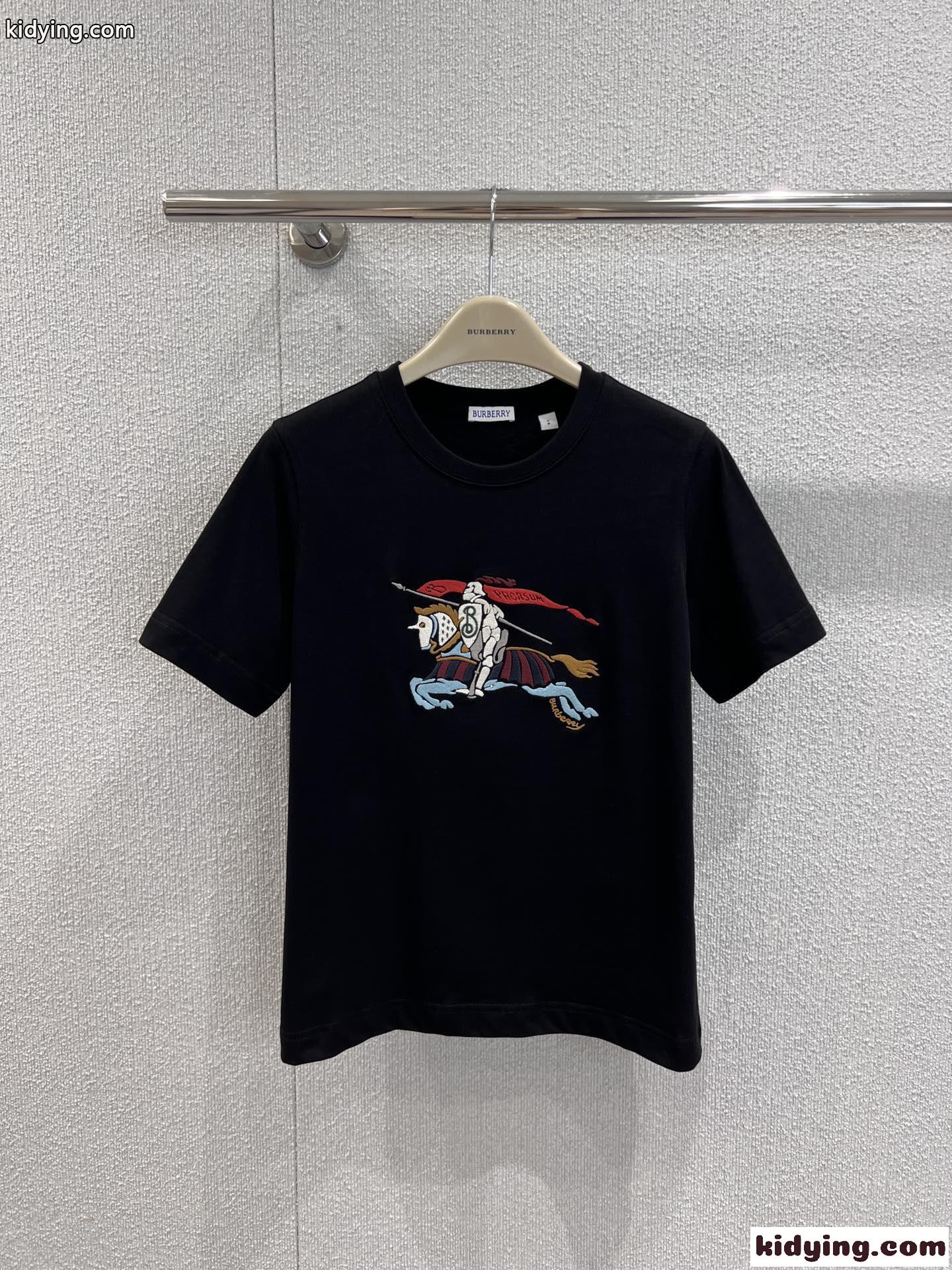 人気 おしゃれ EKD コットンTシャツ バーバリー Tシャツ コピー ブラック-0