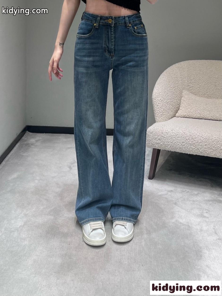 ベーシック 合わせやすい ストレート デニムパンツ ロエベ ジーンズ コピー-4