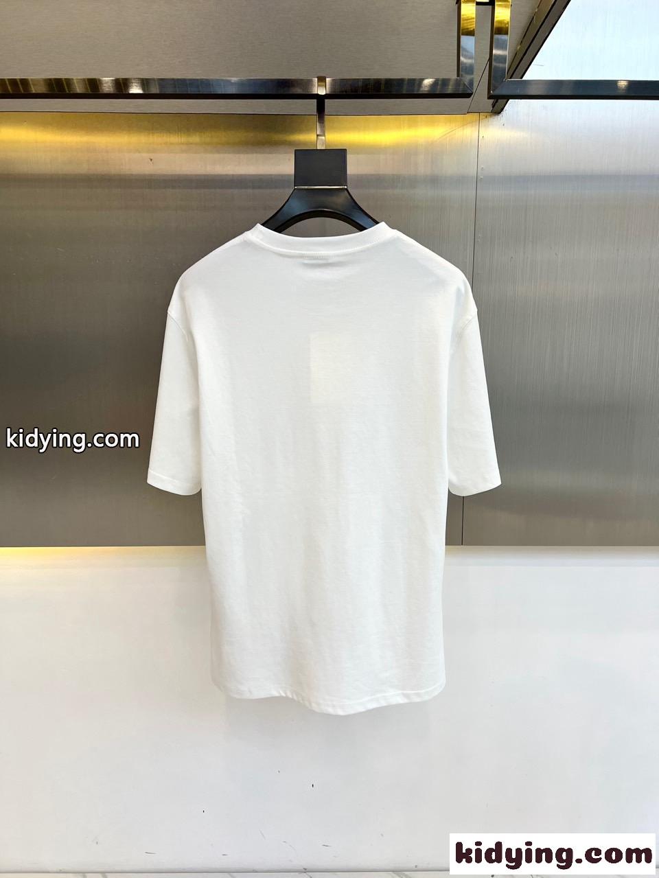 定番 カジュアル クルーネック 半袖Tシャツ セリーヌ Tシャツ コピー ホワイト-3