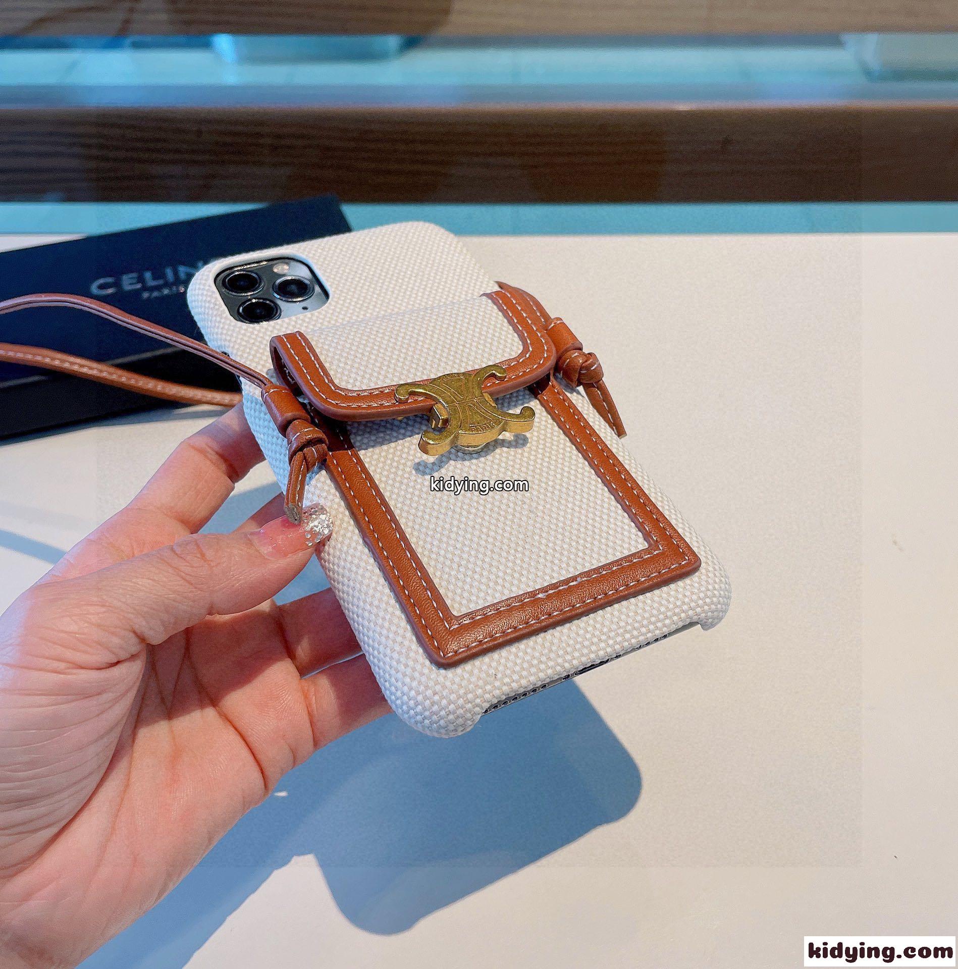 おしゃれ 斜め掛け カード収納 セリーヌ アイフォンケース コピー 斜めがけ ショルダー 落下防止 スマホケース-2