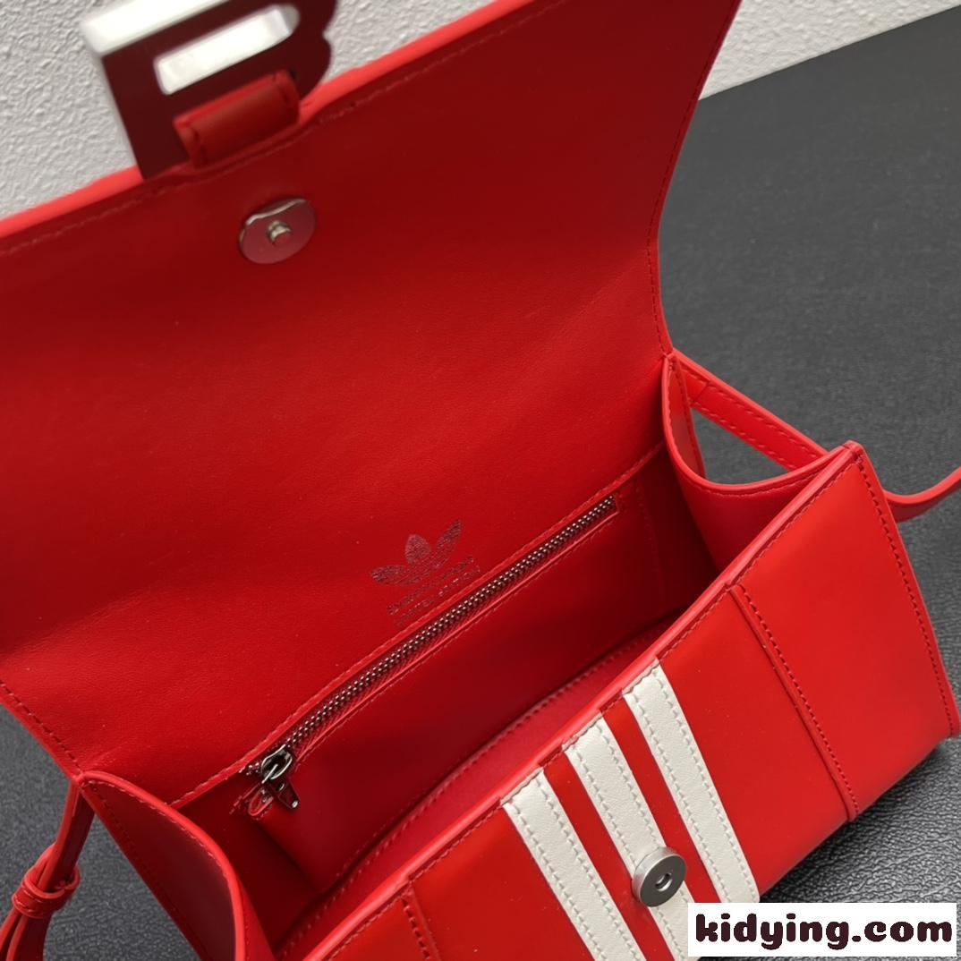 BALENCIAGA x ADIDAS 人気 HOURGLASS ハンドバッグ バレンシアガ バック コピー レッド-4