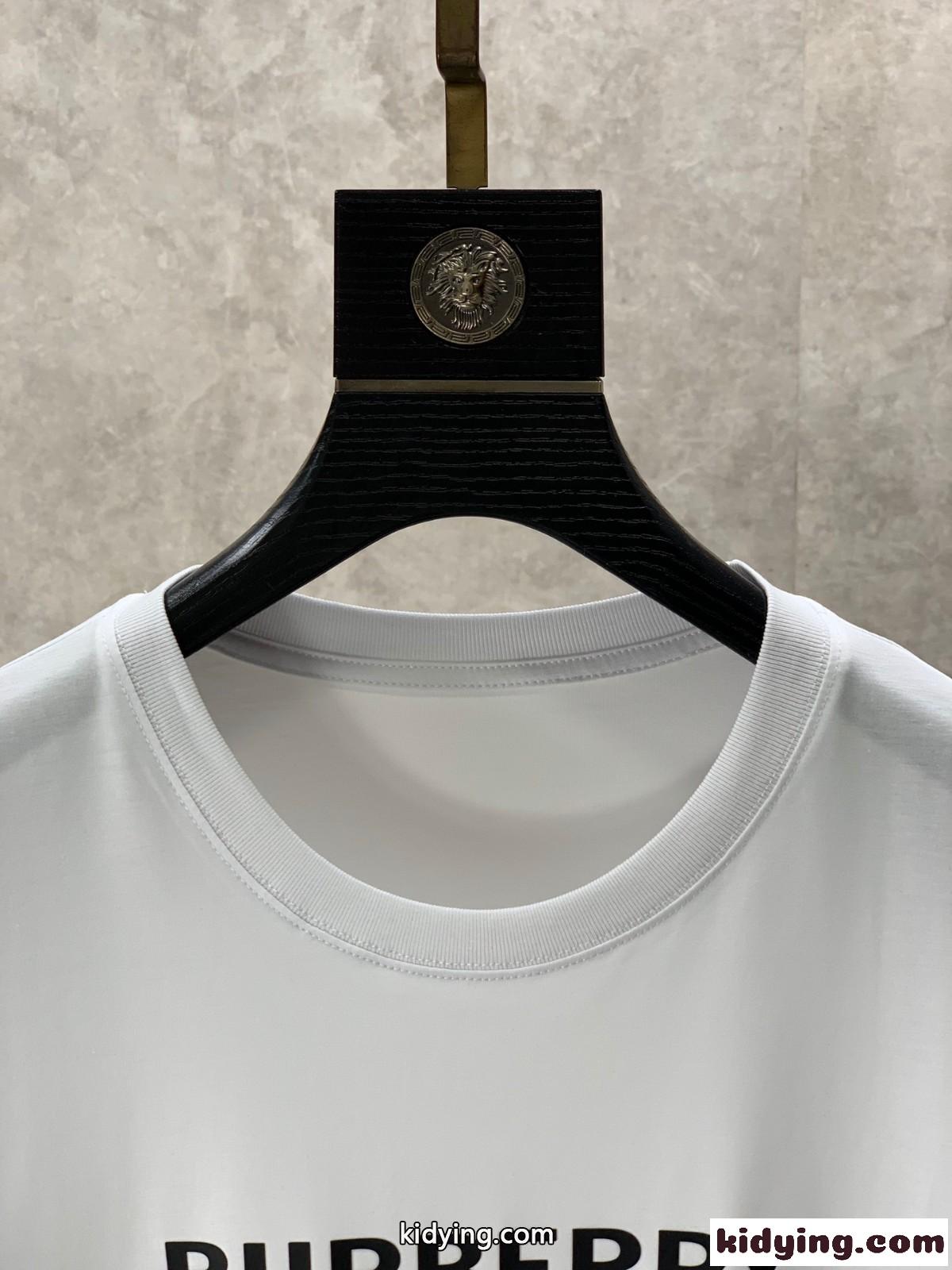 ベーシック ロゴ クルーネック 半袖 コットンTシャツ バーバリー Tシャツ コピー ホワイト-2