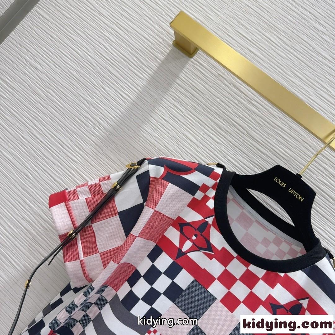 グラフィックLV x ACプリントTシャツ ルイヴィトン Tシャツ コピー 半袖 トップス-0