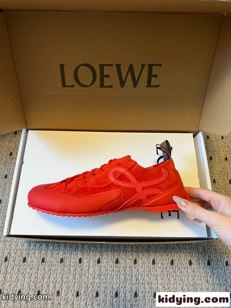 新作&お洒落 カジュアル LOEWE ロエベ グリップ スニーカー コピー レッド-4