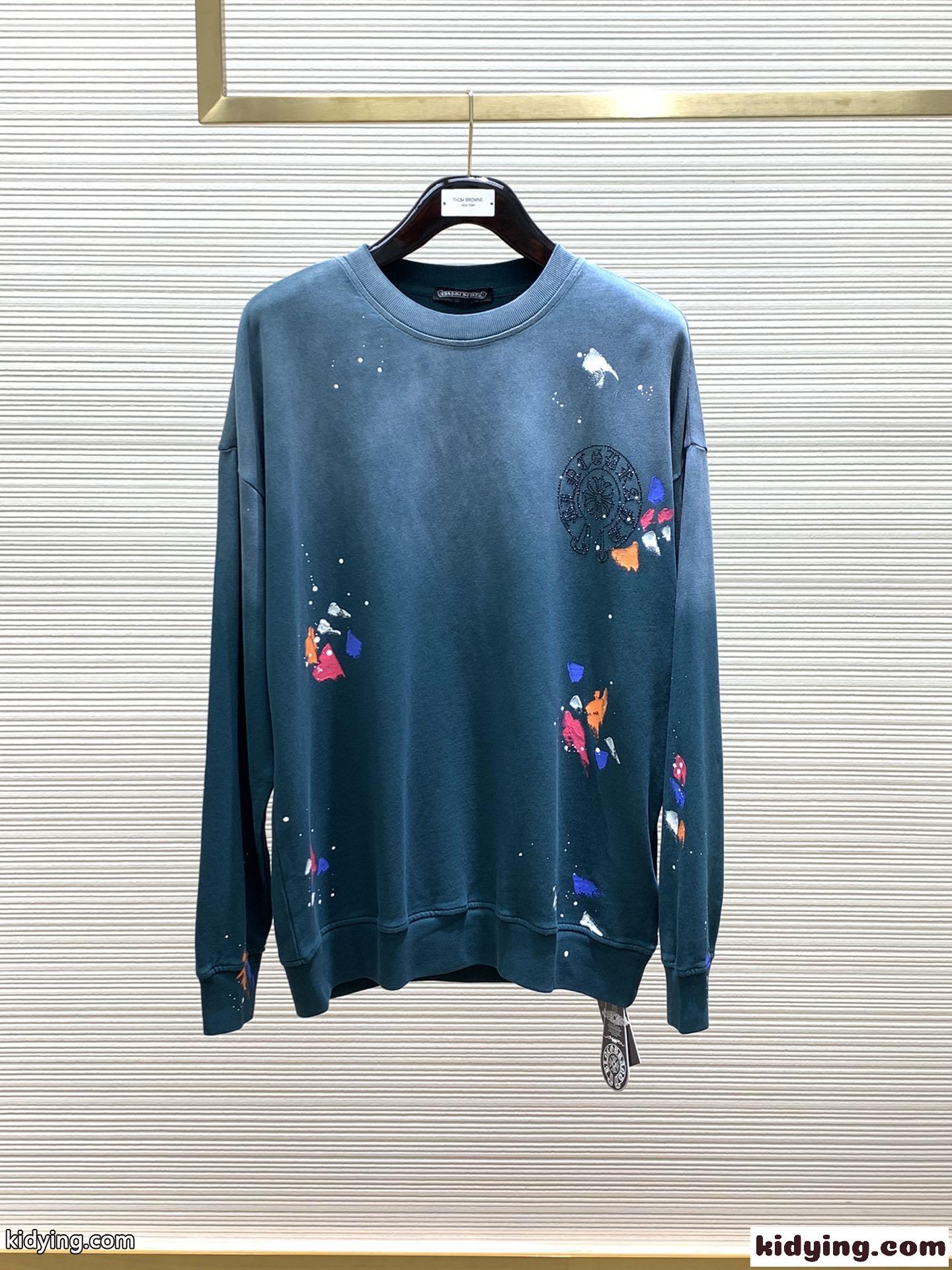 グラデーションロゴ クロムハーツ Tシャツ コピー クルーネック スウェットシャツ-0