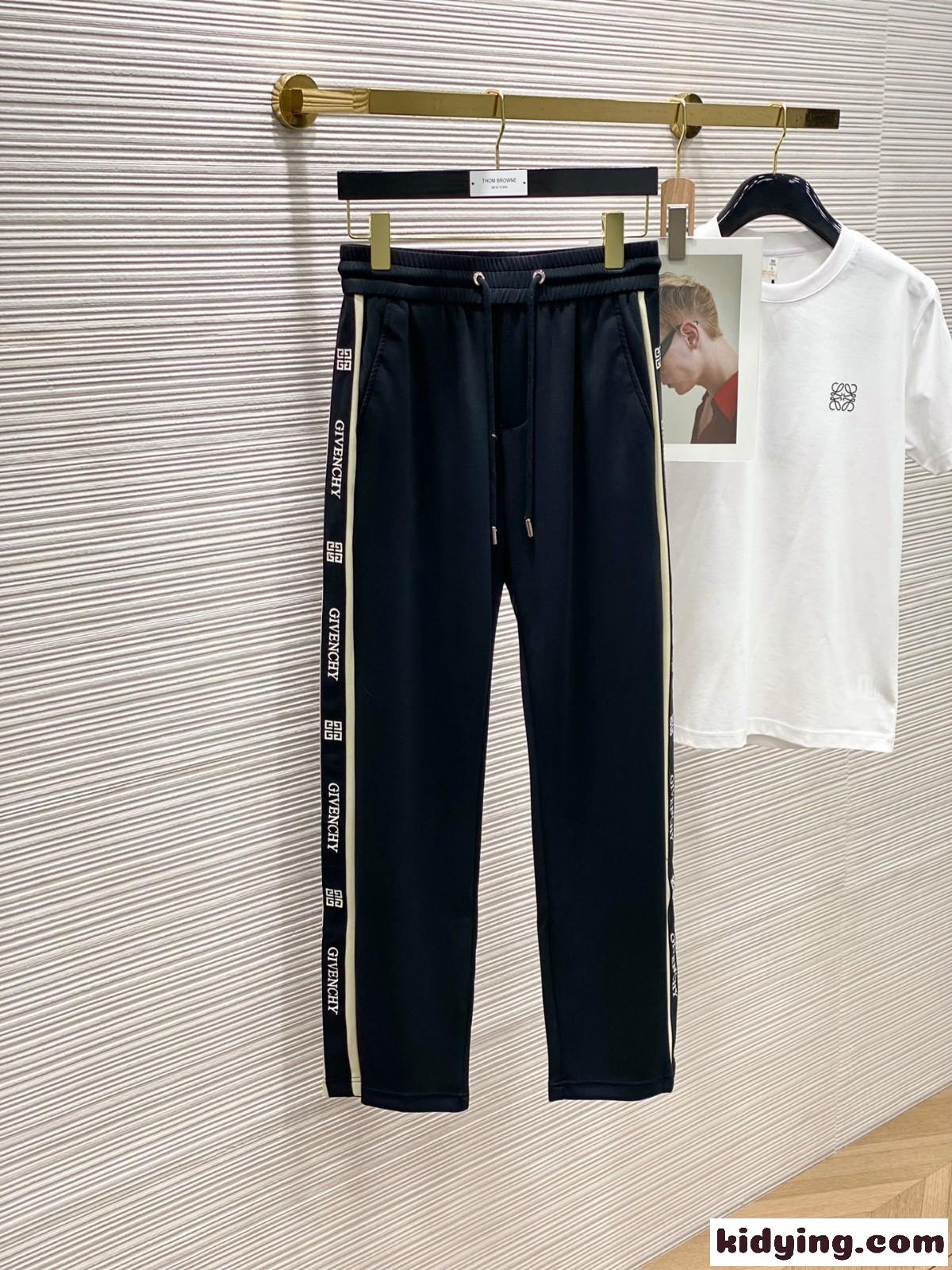カジュアル おしゃれ ロゴ  サイド バンド ジバンシィ パンツ 偽物 メンズ-2