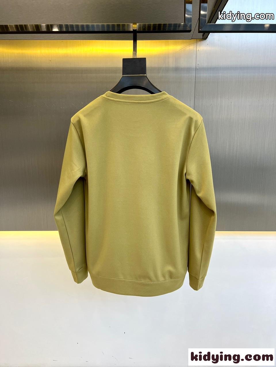 ベーシック ロゴ クルーネック トレーナー バレンシアガ Tシャツ コピー カーキ-0