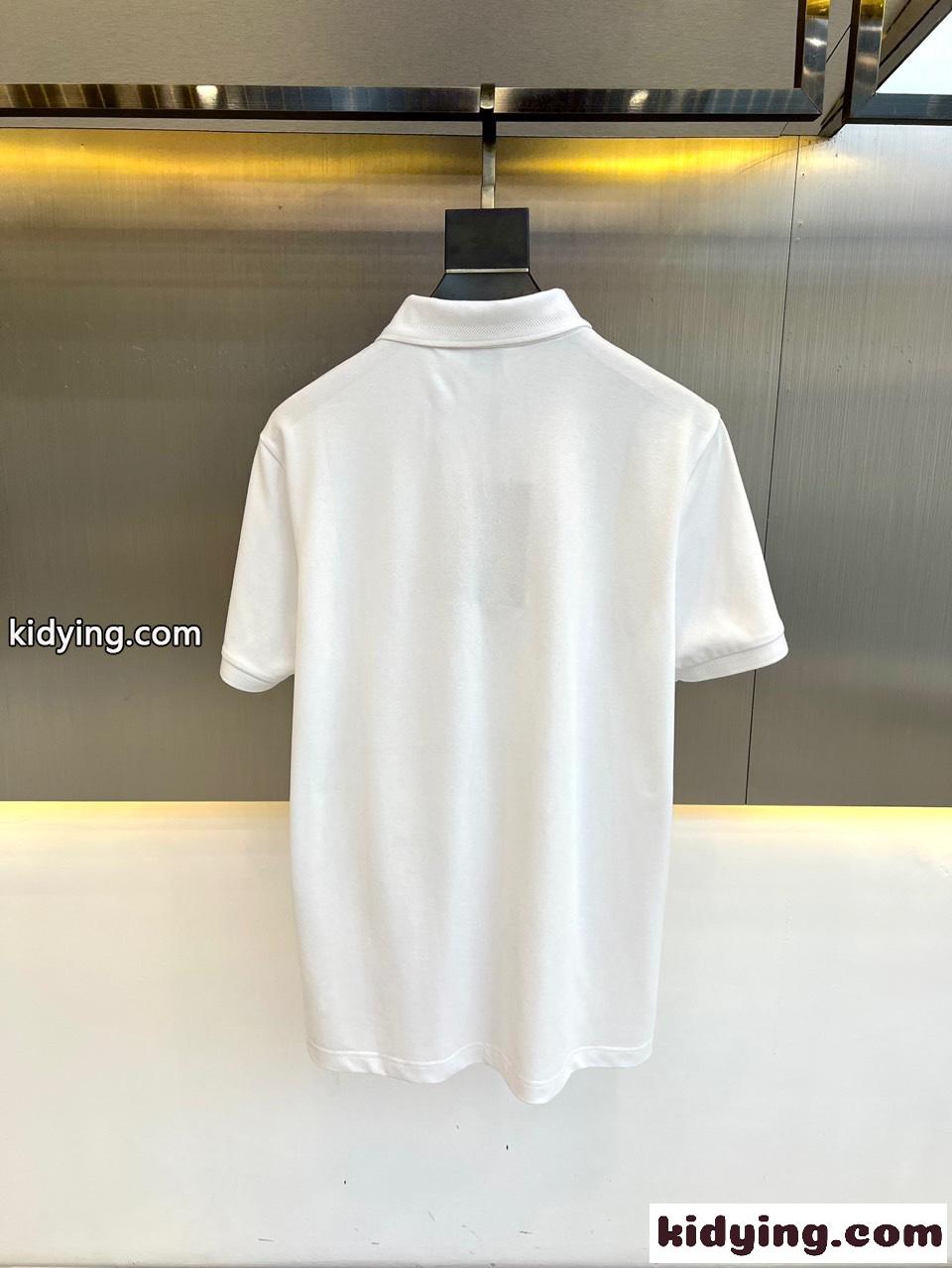 カジュアル 着心地いい バーバリー Tシャツ コピー 半袖 ポロシャツ ホワイト-4