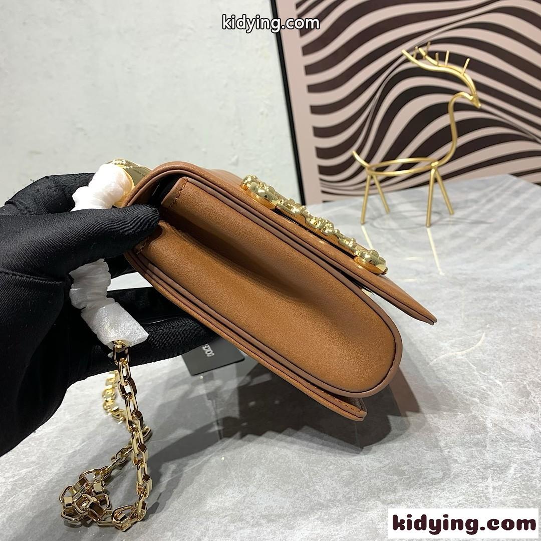 シンプル 上品 ロゴ チェーン ショルダーバッグ ドルチェ&ガッバーナ バッグ コピー レディース 斜め掛け カバン-3