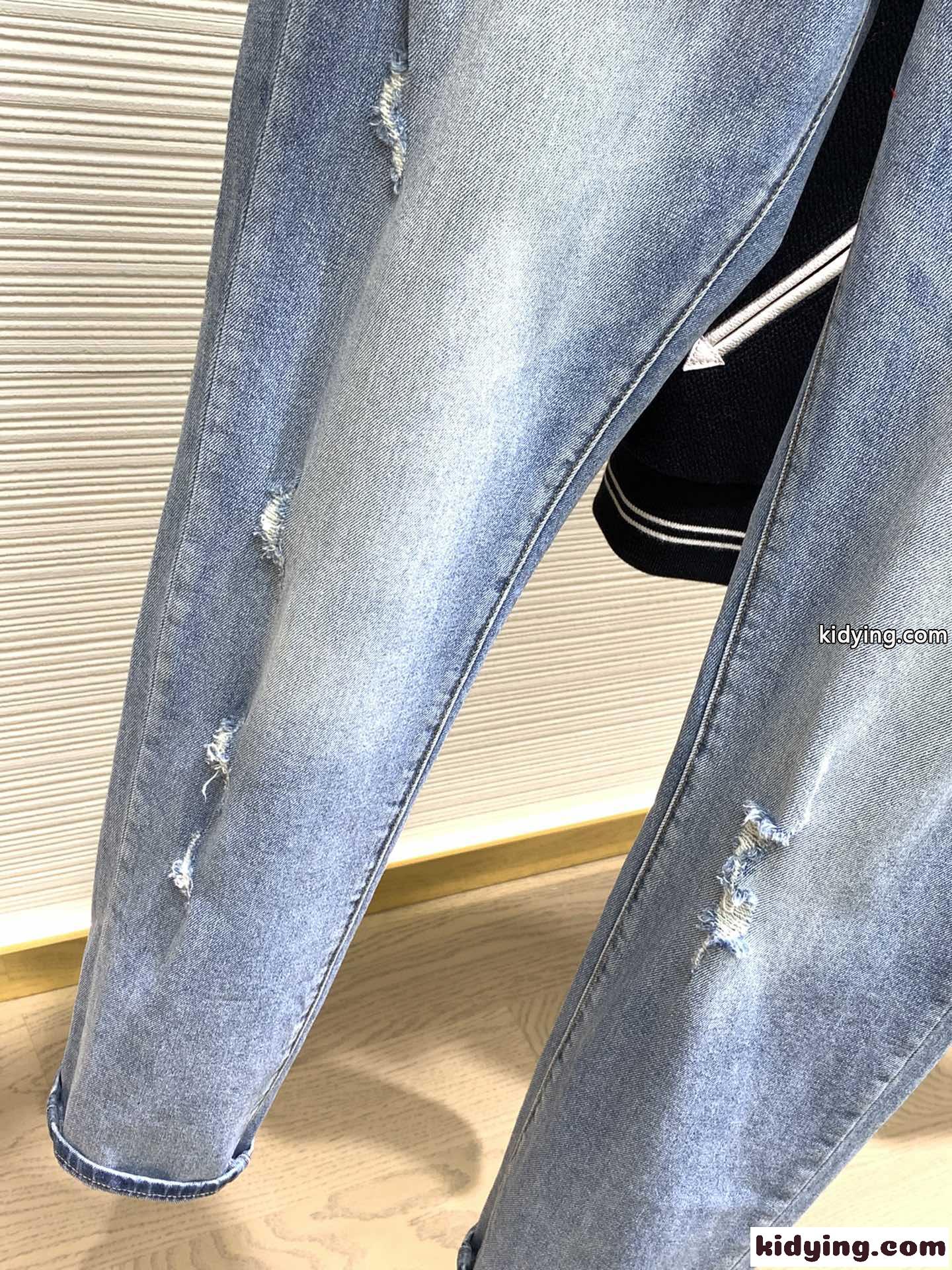 フェンディ ジーンズ コピー ダメージ加工 シンプル おしゃれ 快適 メンズ デニムパンツ-3