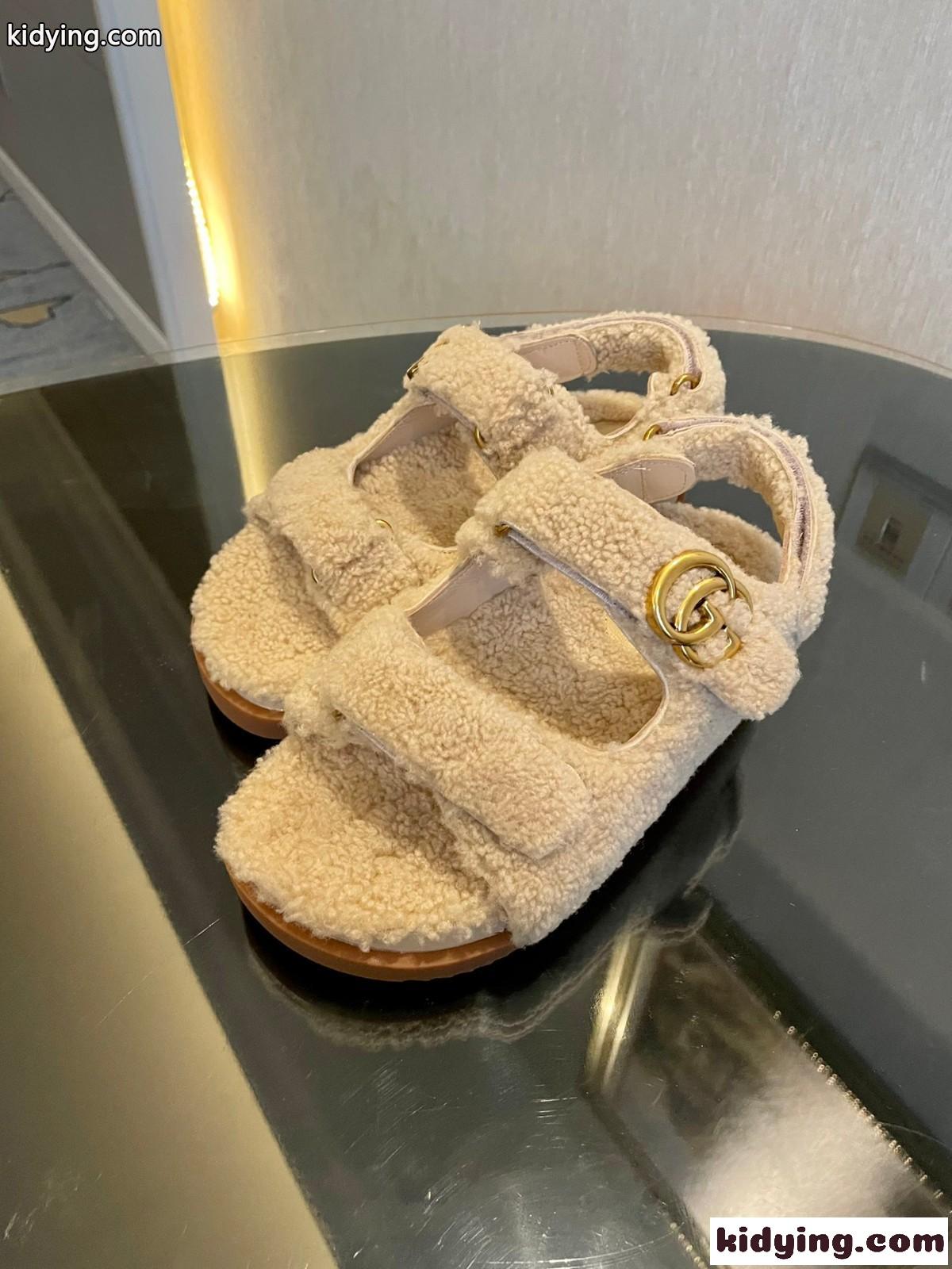もこもこ ダブルG ウィメンズ サンダル グッチ サンダル スーパーコピー-4