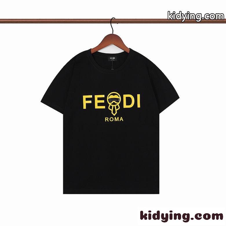 合わせやすい フェンディ Tシャツ コピー 半袖 トップス カジュアル スタイリッシュ プリント クルーネック-1