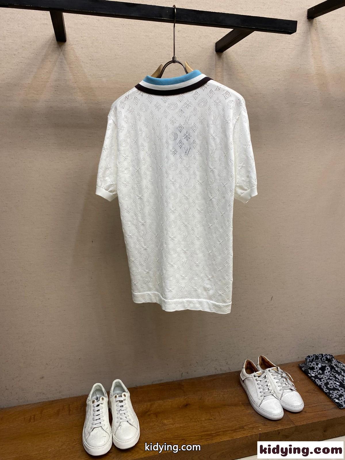 モノグラム ショートスリーブ コットンポロ ルイ・ヴィトン 半袖Tシャツ コピー-1