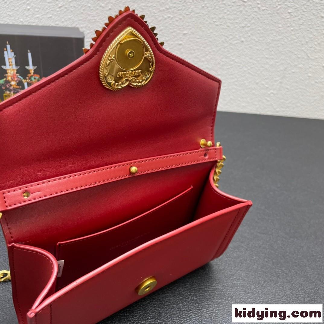 人気 シンプル ドルチェ&ガッバーナ バッグ コピー デヴォーション ショルダーバッグ レッド-3