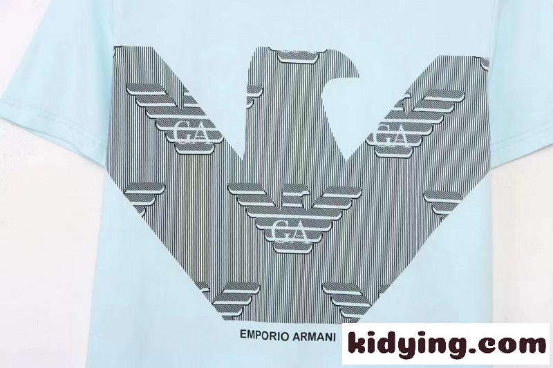 アルマーニ tシャツ コピー クルーネック ロゴ プリント 着心地いい メンズ 半袖 トップス-5