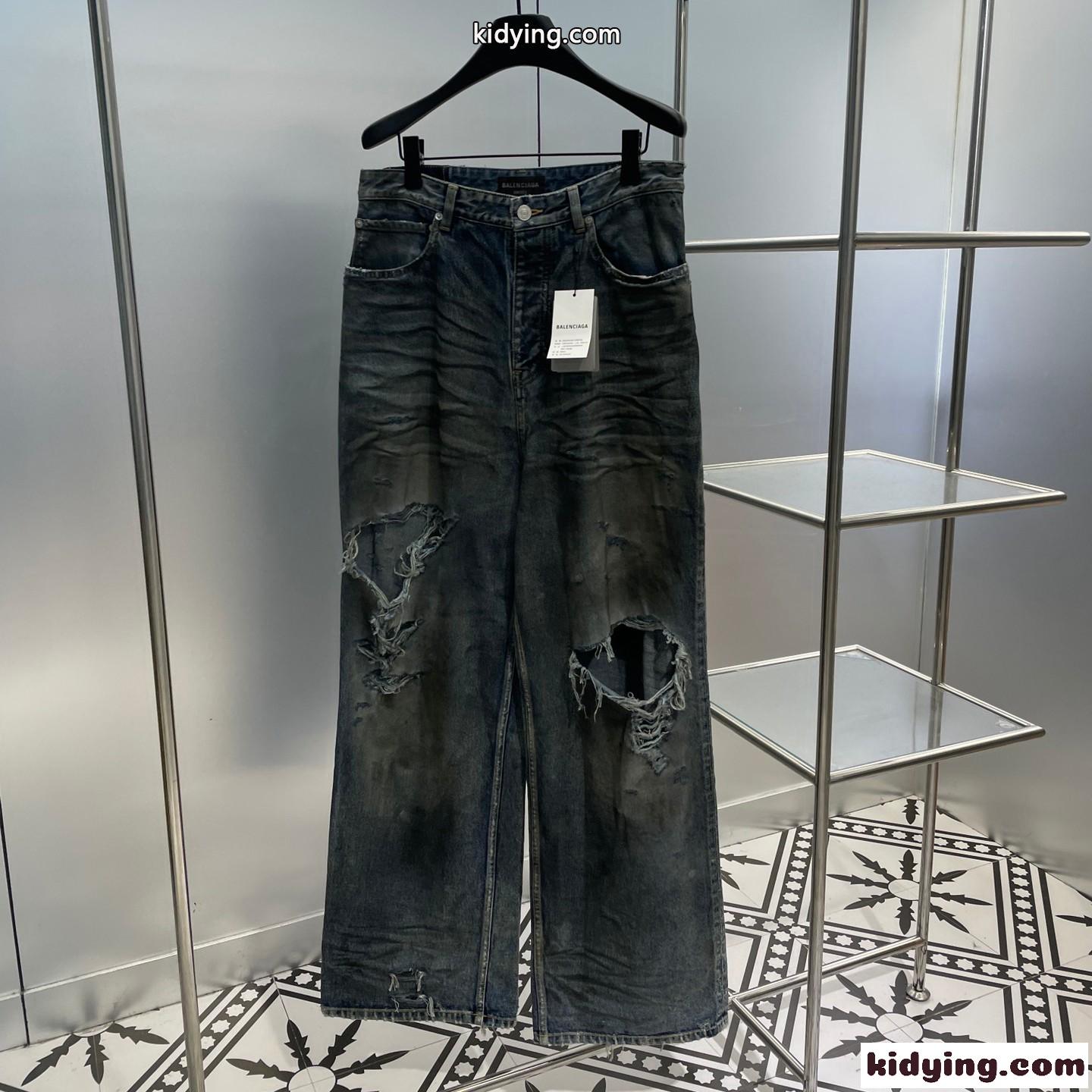 ユニセックス 人気 オーバーサイズ バレンシアガ BAGGY パンツ コピー ジーンズ-2
