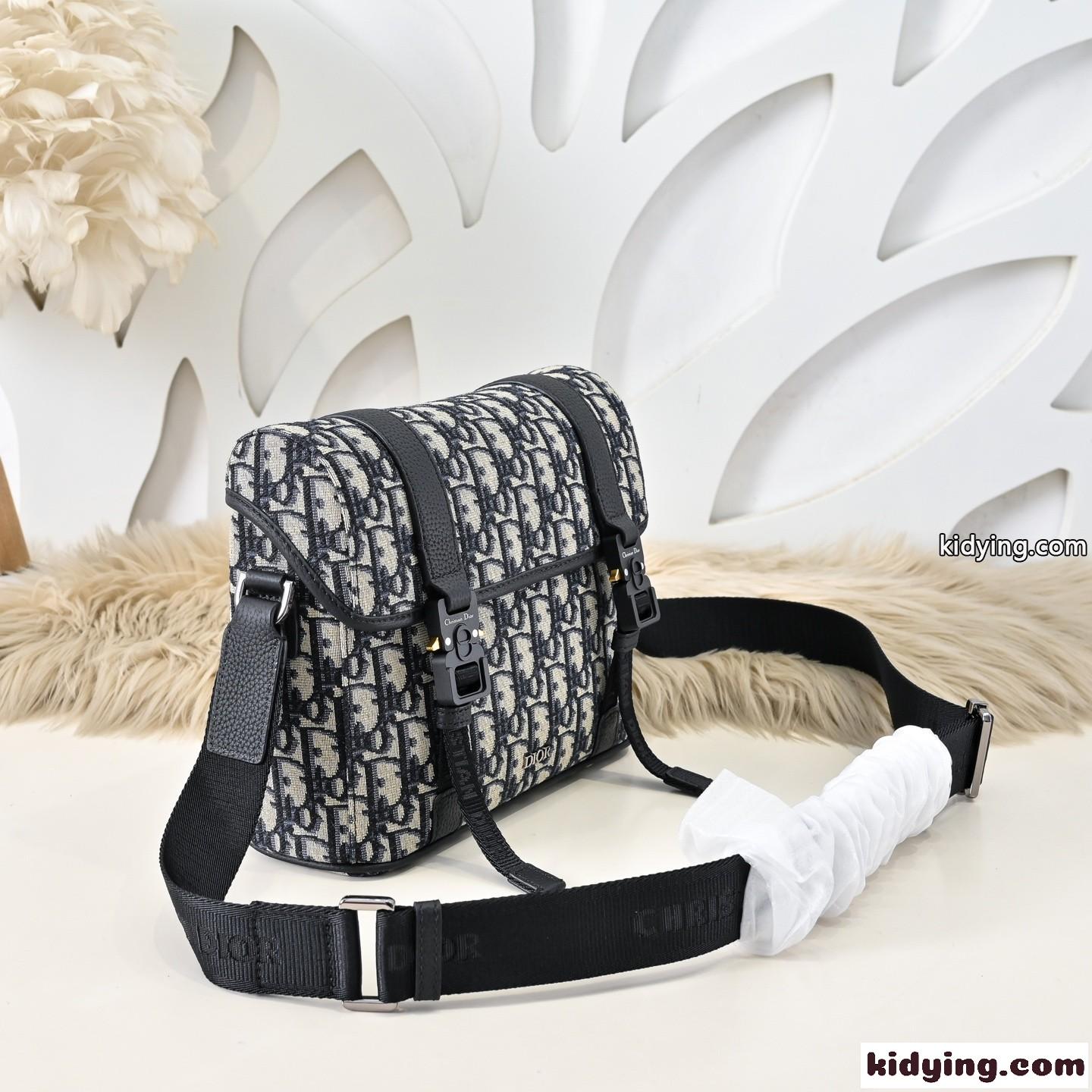 Dior Hit the Road フラップ付き メッセンジャーバッグ スーパーコピー ジャガード ベージュ-2