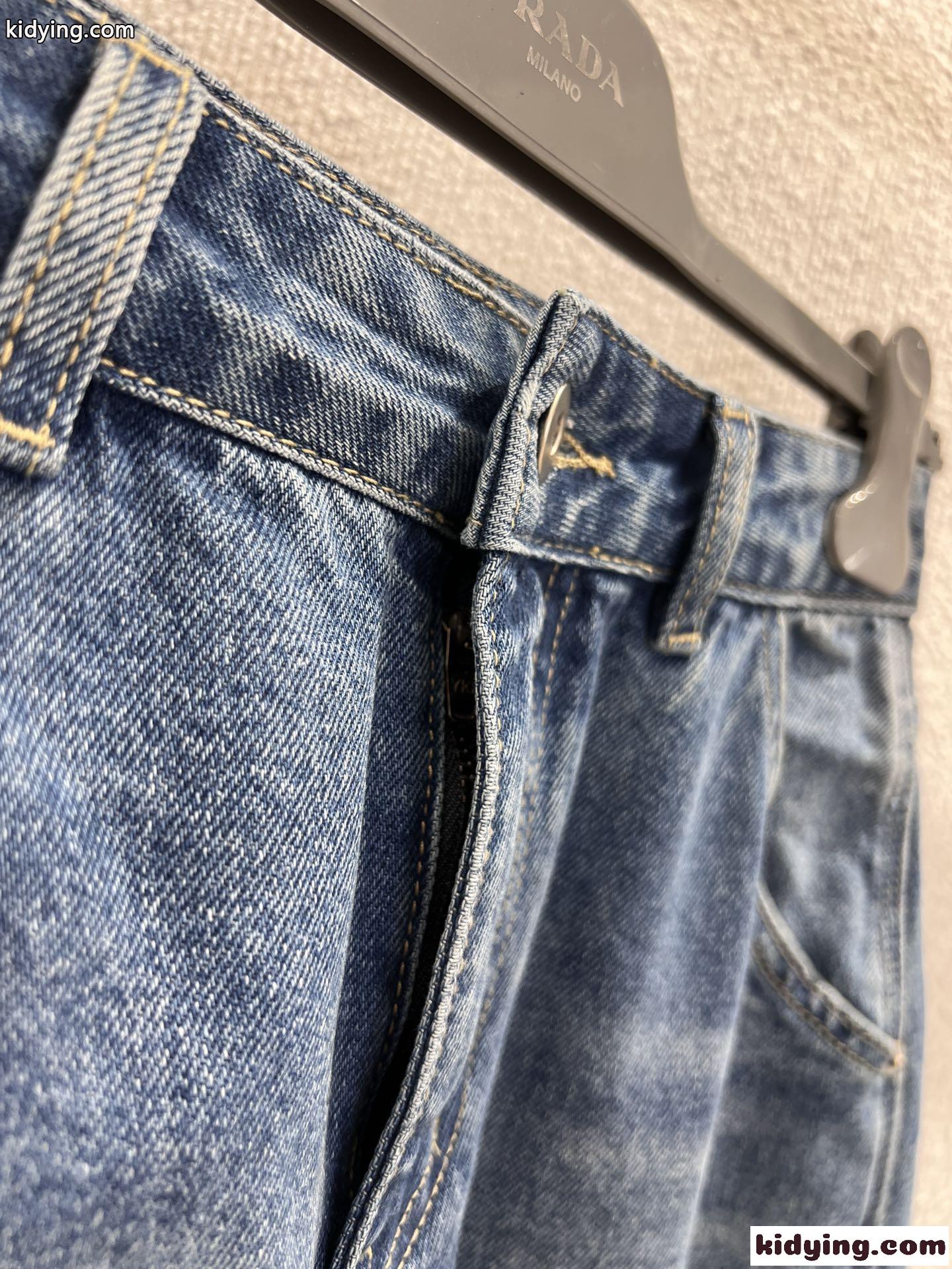 シンプル カジュアル デニムショートパンツ プラダ パンツ 偽物 レディース-4