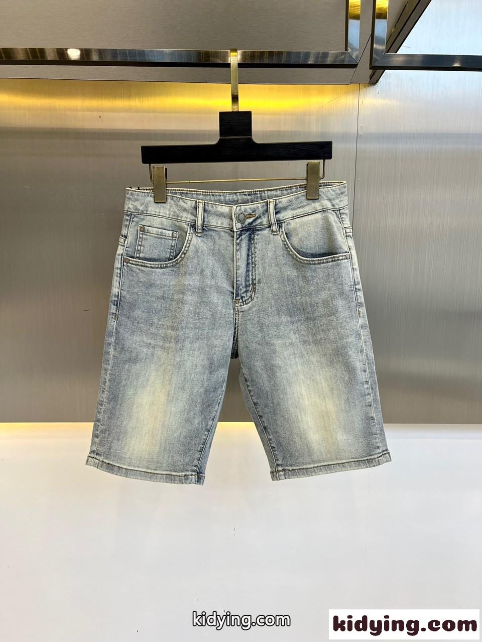 アルマーニ ジーンズ 偽物 メンズ ストレッチ デニム ショートパンツ-0