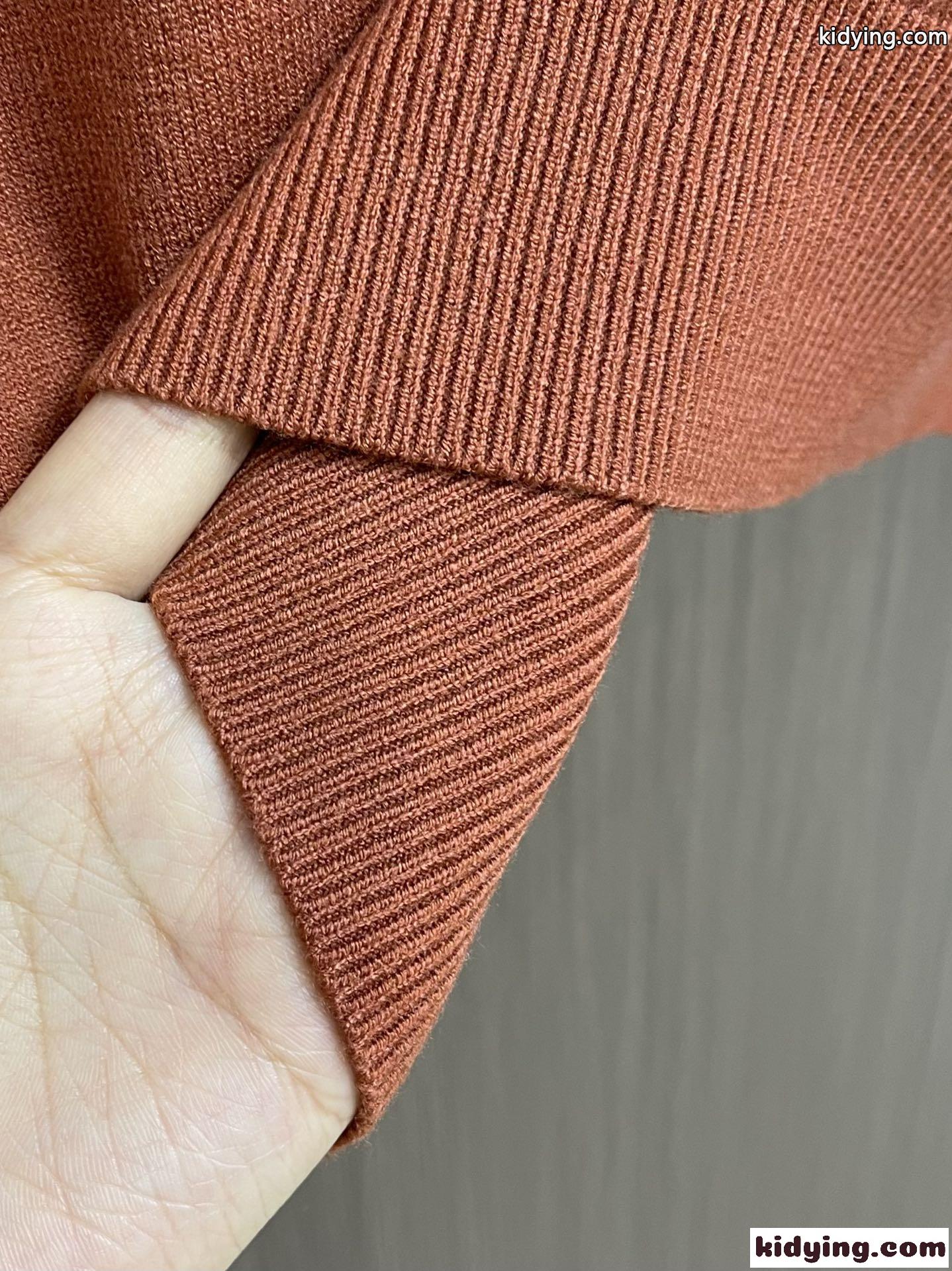 洗練された モダン ハーフジップ ニットポロ プラダ ニット コピー オレンジ-3