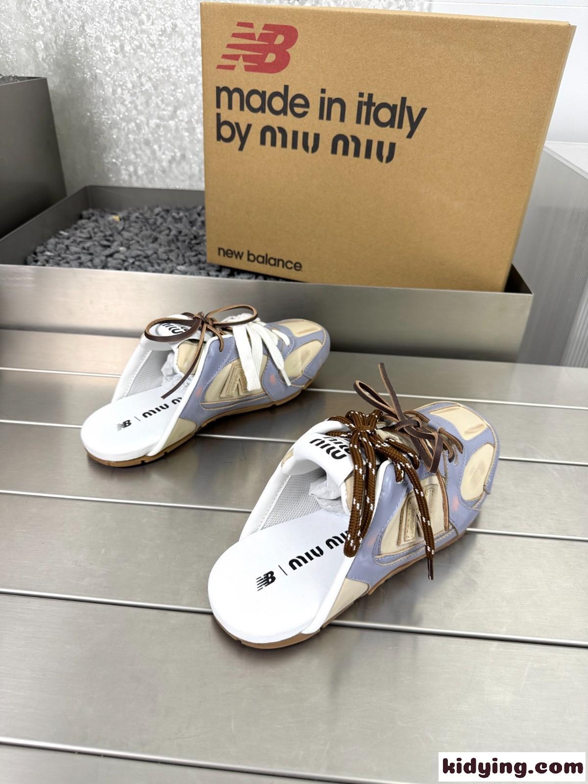 New Balance x Miu Miu 530 SL ミュールスニーカースーパーコピー パープル-1