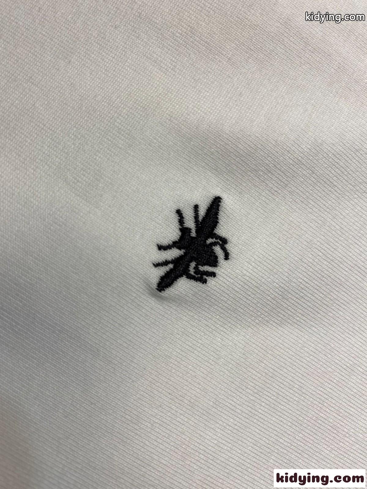 シンプル 刺繍入り クルーネック 半袖Tシャツ クリスチャン・ディオール Tシャツ コピー ホワイト-3