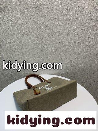 セリーヌ バッグ 茶色コピー CABAS CELINE 横柄なプリント帆布と小さな牛革手袋の肩や手に入れます-5