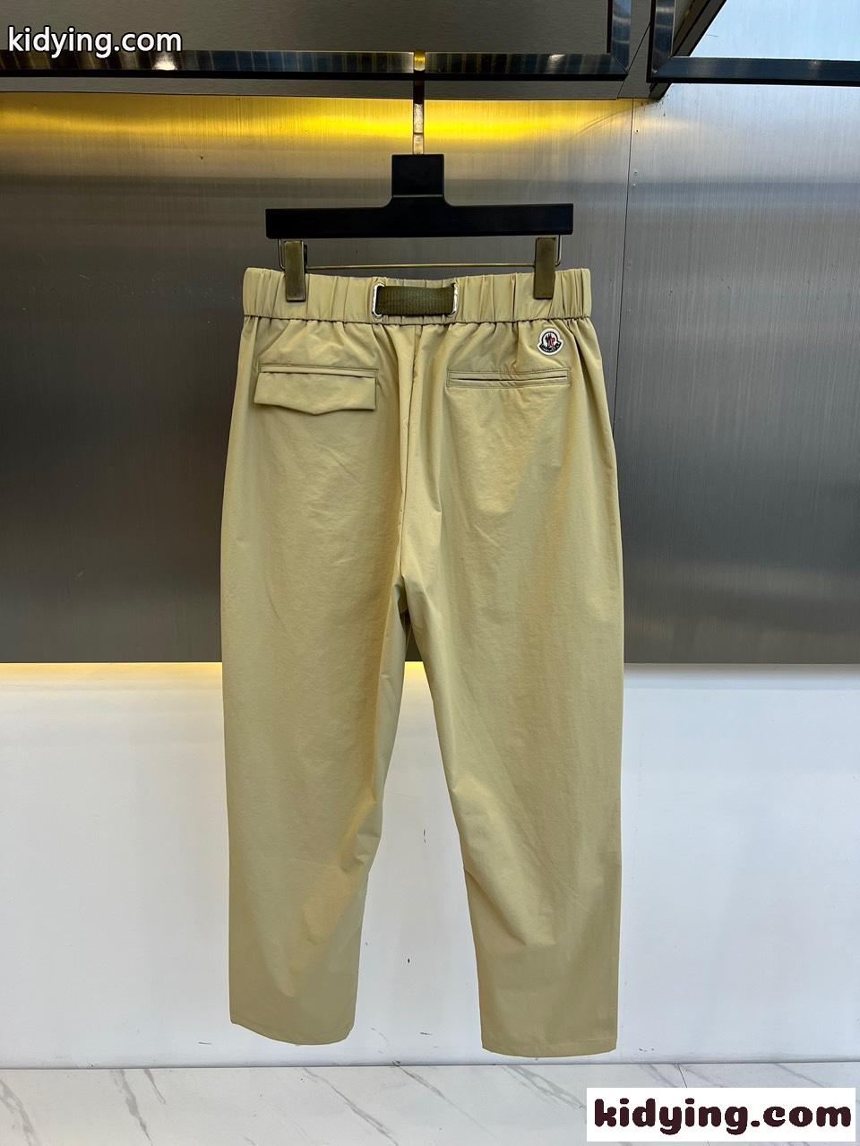 おしゃれ モンクレール パンツ コピー ベルト付き カジュアルパンツ カーキ-4