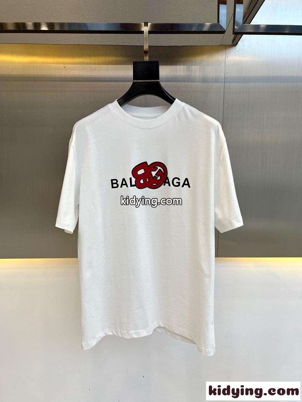 ベーシック カジュアル ロゴ クルーネック 半袖Tシャツ バレンシアガ Tシャツ コピー メンズ-0