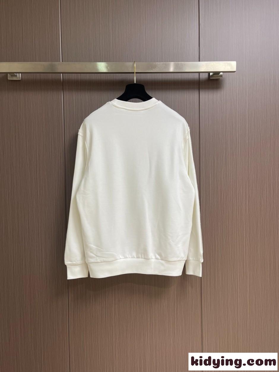 ロゴ入り クルーネック スウェットシャツ ジバンシィ Tシャツ 偽物 ホワイト-0