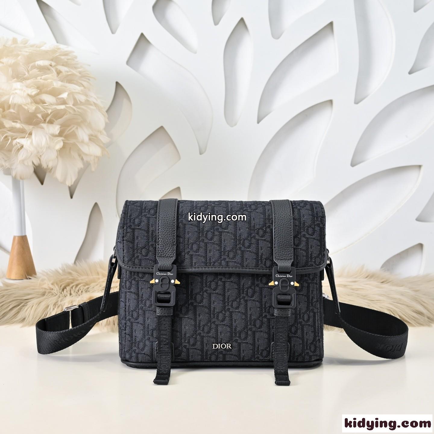 Dior Hit the Road フラップ付き メッセンジャーバッグ スーパーコピー ジャガード ブラック-2