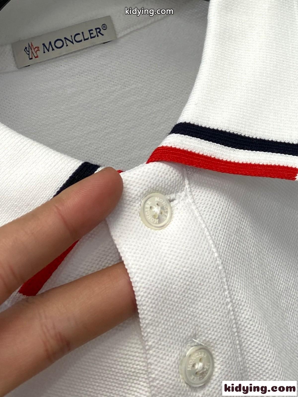 モンクレール Tシャツ コピー おしゃれ ロゴ入り 半袖 メンズ ポロシャツ ホワイト-1