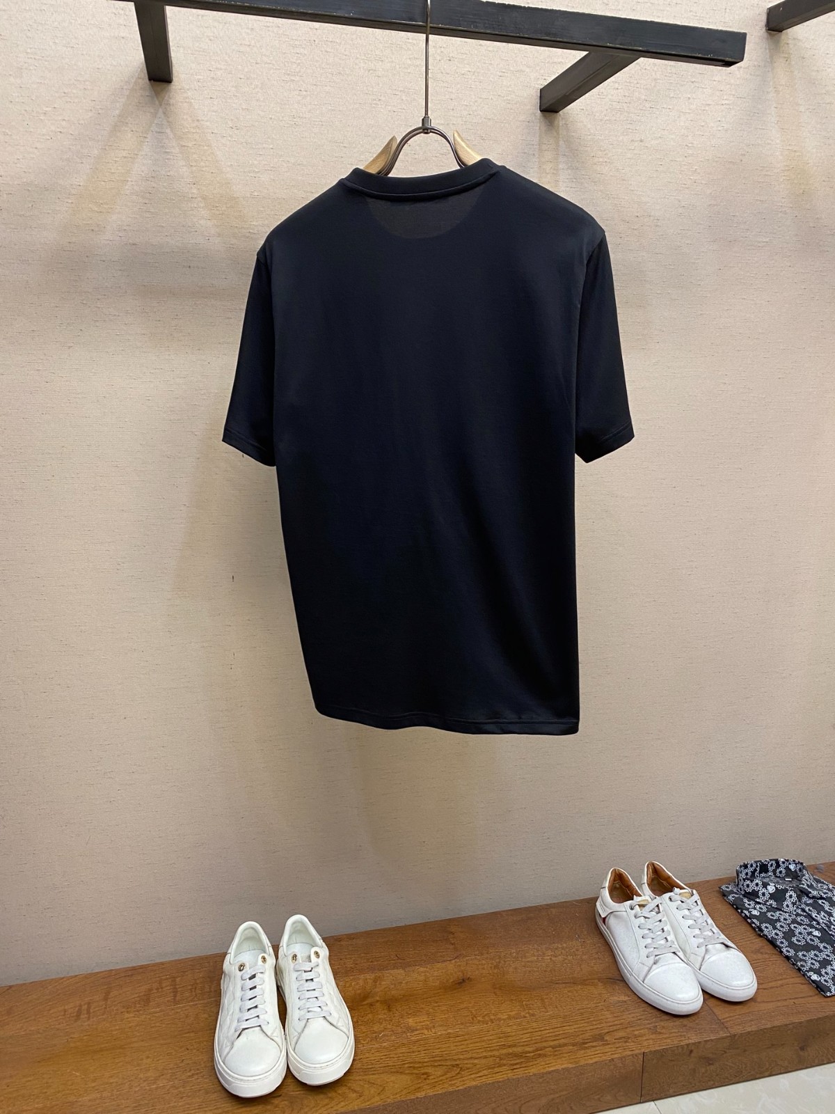 シンプル お洒落 クルーネック 半袖Tシャツ ジバンシィ Tシャツ コピー コットン ブラック-2