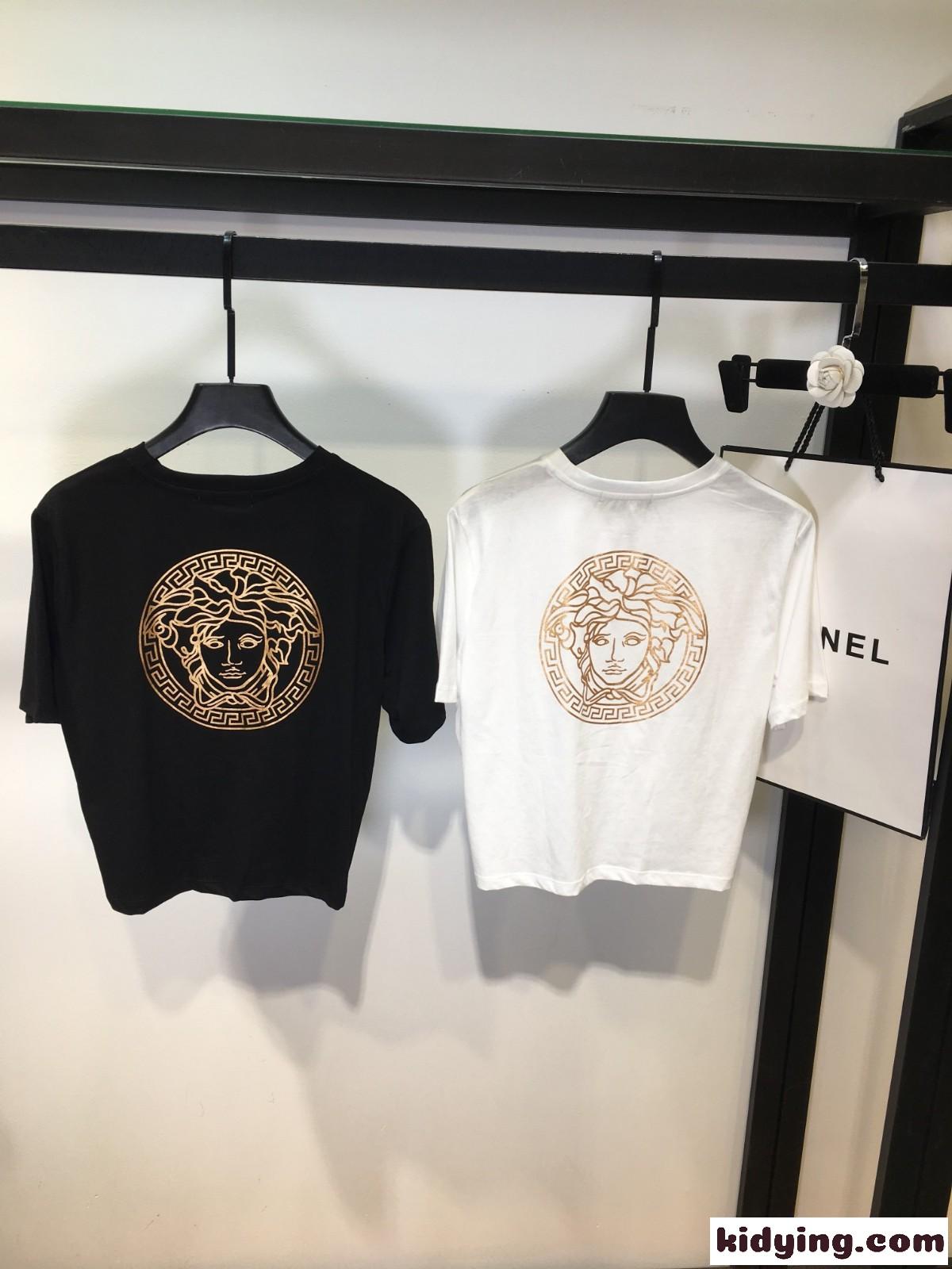 FENDI×Versace コラボ 新作 ロゴ コットン 大人気 フェンディ 半袖tシャツ コピー トップス-1