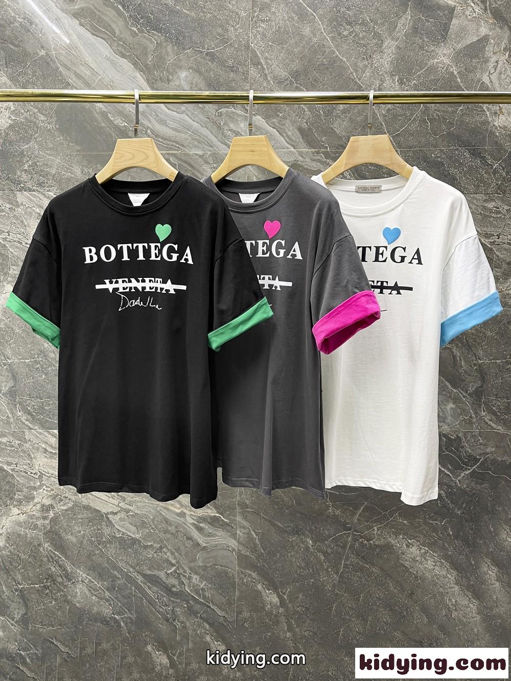 おしゃれ ストリート プリント クルーネック ボッテガヴェネタ tシャツ コピー 半袖 3色あり コットン トップス-0