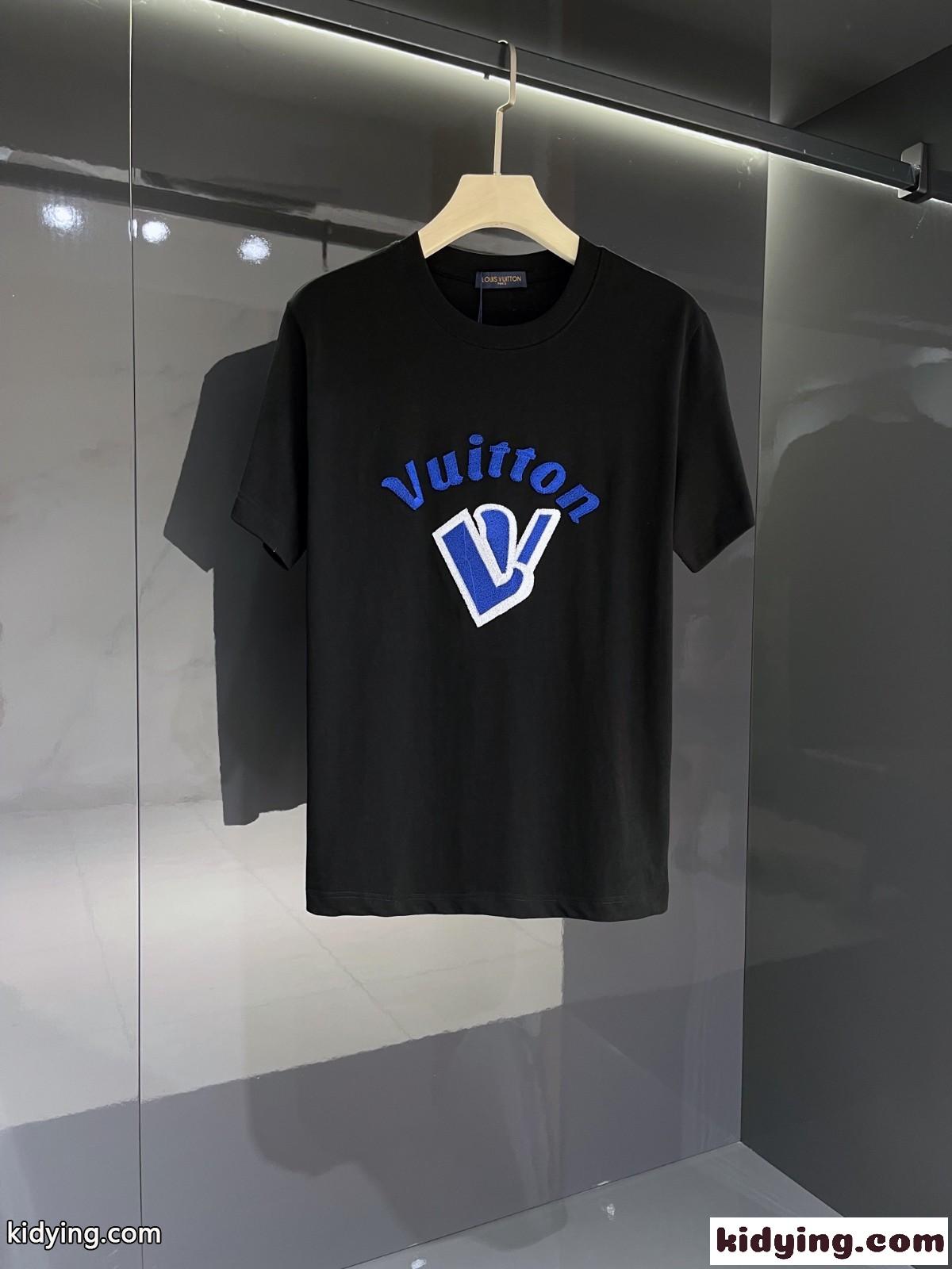 春夏 定番 半袖 カジュアル おしゃれ ルイ・ヴィトン Tシャツ コピー 3色あり クルーネック トップス-1
