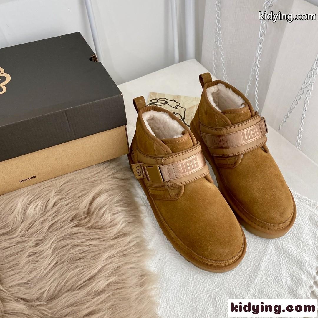 人気◆UGG Neumel Snapback ニューメル スナップバック ブーツ 偽物 ブラウン-0