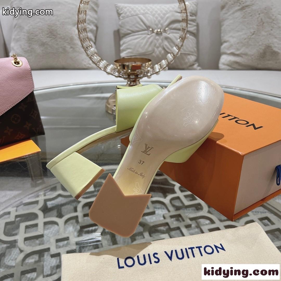 洗練された LV カプリ・ライン ミュール ルイヴィトン サンダル スーパーコピー イエロー-3