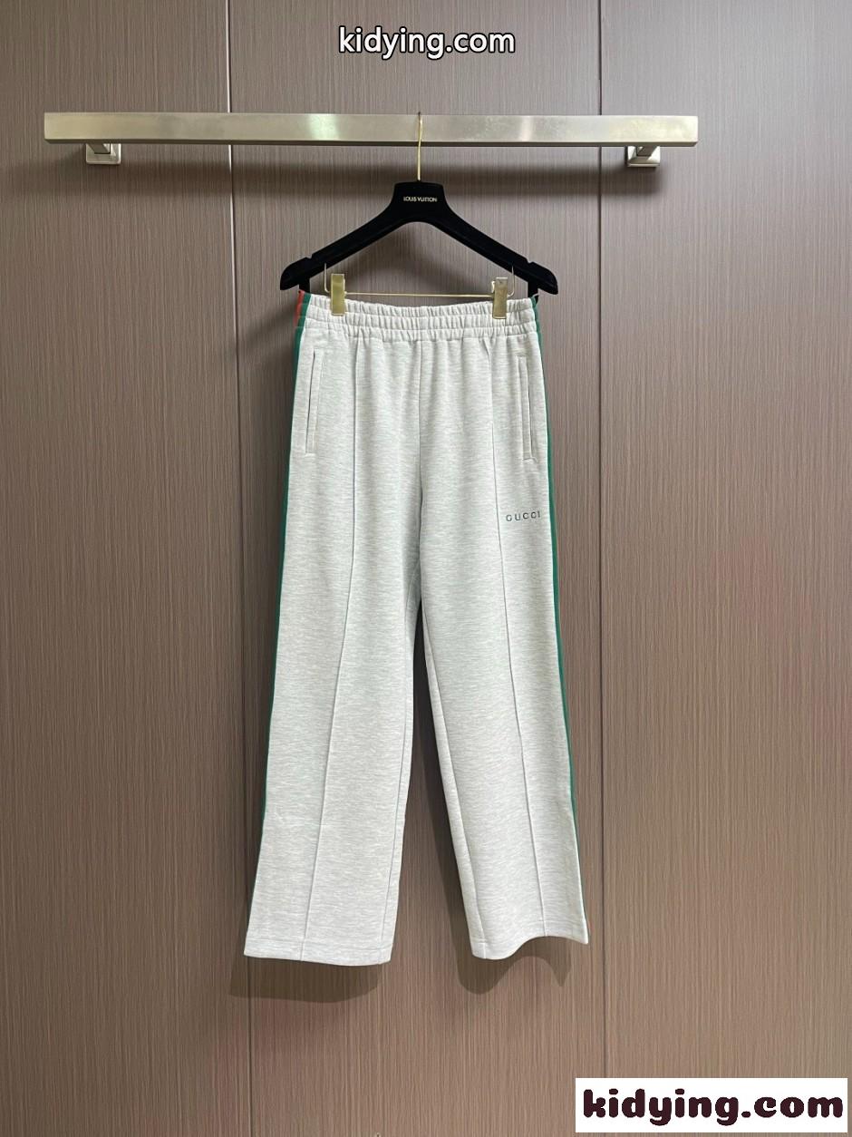 クラシック サイドライン スウェットパンツ グッチ パンツ コピー グレー-0