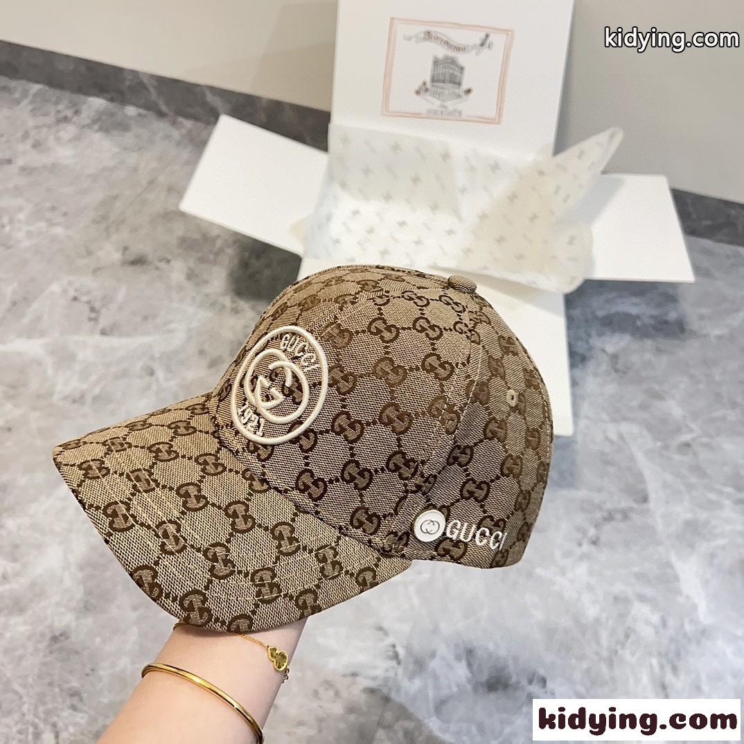 人気 GG ロゴ 刺繍 グッチ キャップ コピー ユニセックス 帽子 ハット カーキ-1
