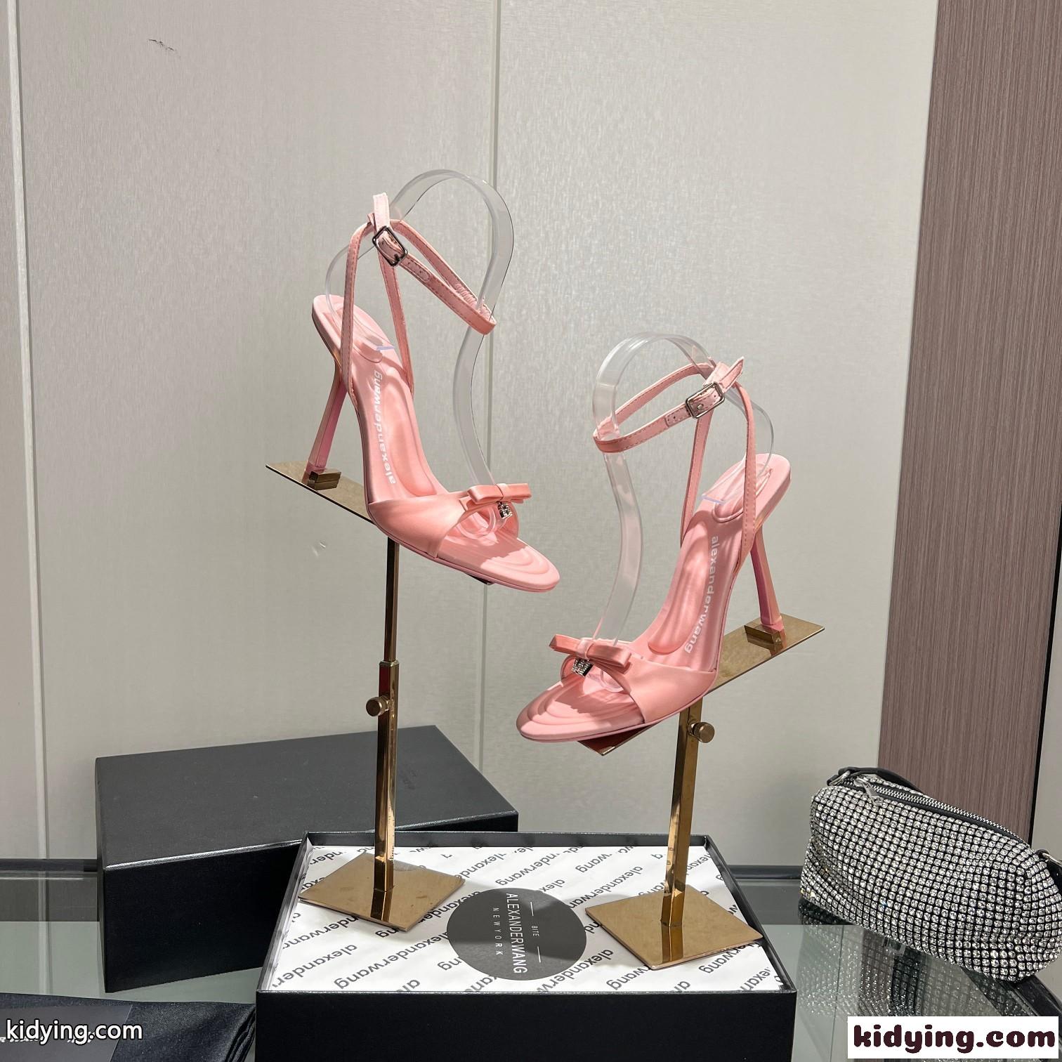 フェンミン 可愛い ハイヒールサンダル アレキサンダーワング サンダル コピー ピンク-4
