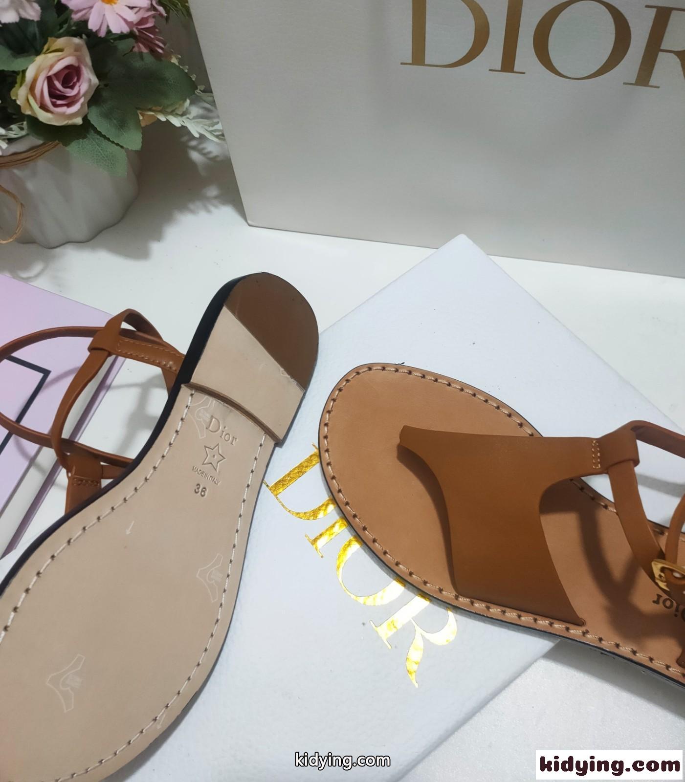 Dioriviera Dior Sun ビーチサンダル クリスチャン・ディオール サンダル コピー ブラウン-3