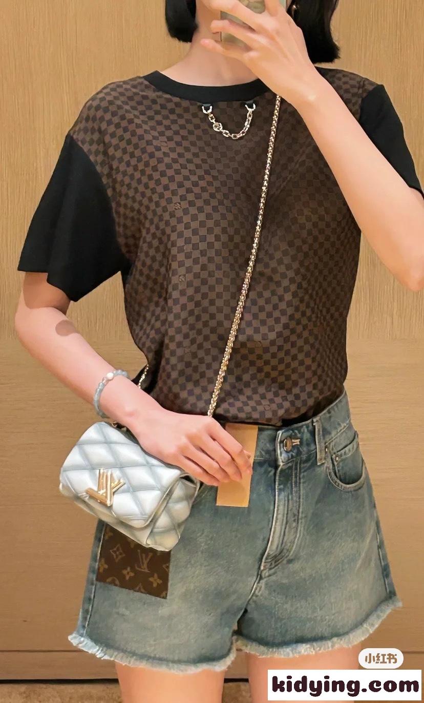 カジュアル クルーネック ルイ・ヴィトン 半袖Tシャツ コピー コットン-4