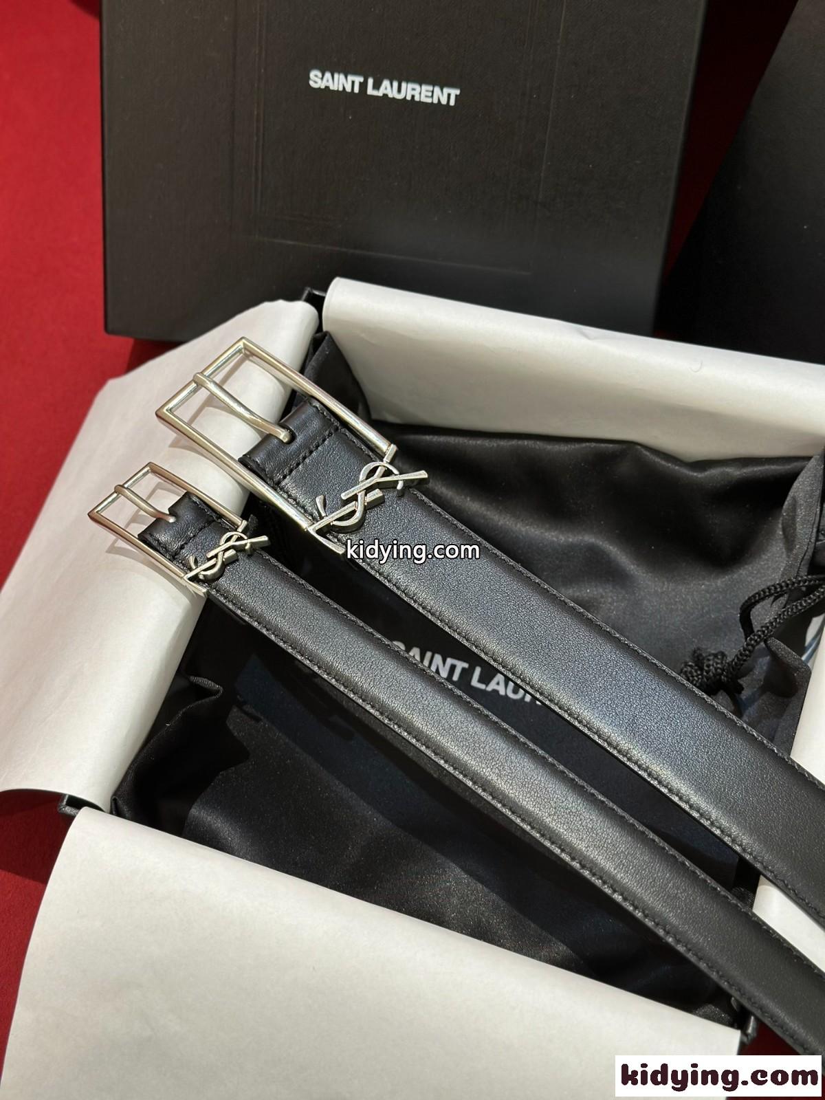洗練された 合わせやすい YSL レザーベルト イヴ・サンローラン ベルト コピー-2