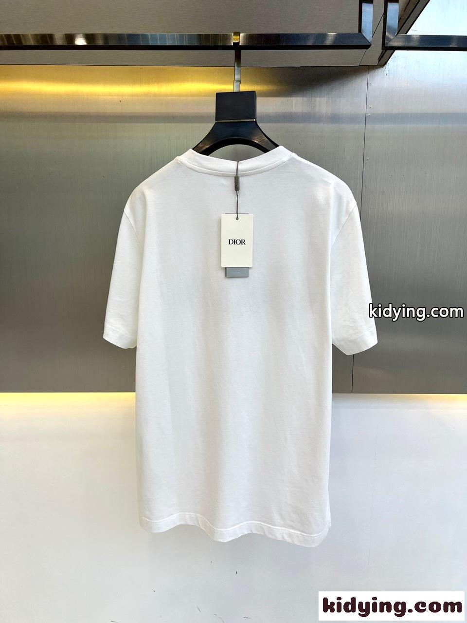 春夏 定番 刺繍 クリスチャン・ディオール Tシャツ コピー クルーネック ユニセックス-4