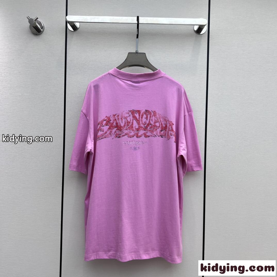バレンシアガ Tシャツ コピー プリント カジュアル 人気 ユニセックス オーバーサイズ-2