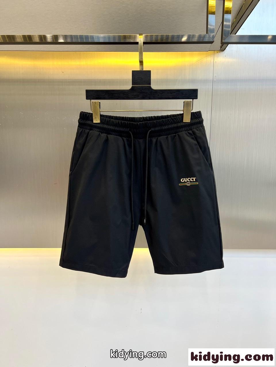 シンプル ロゴ入り ショートパンツ グッチ パンツ 偽物 メンズ ブラック-0