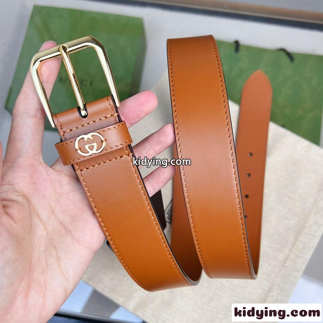 グッチ ベルト コピー 合わせやすい シンプル 上品 レザーベルト-3
