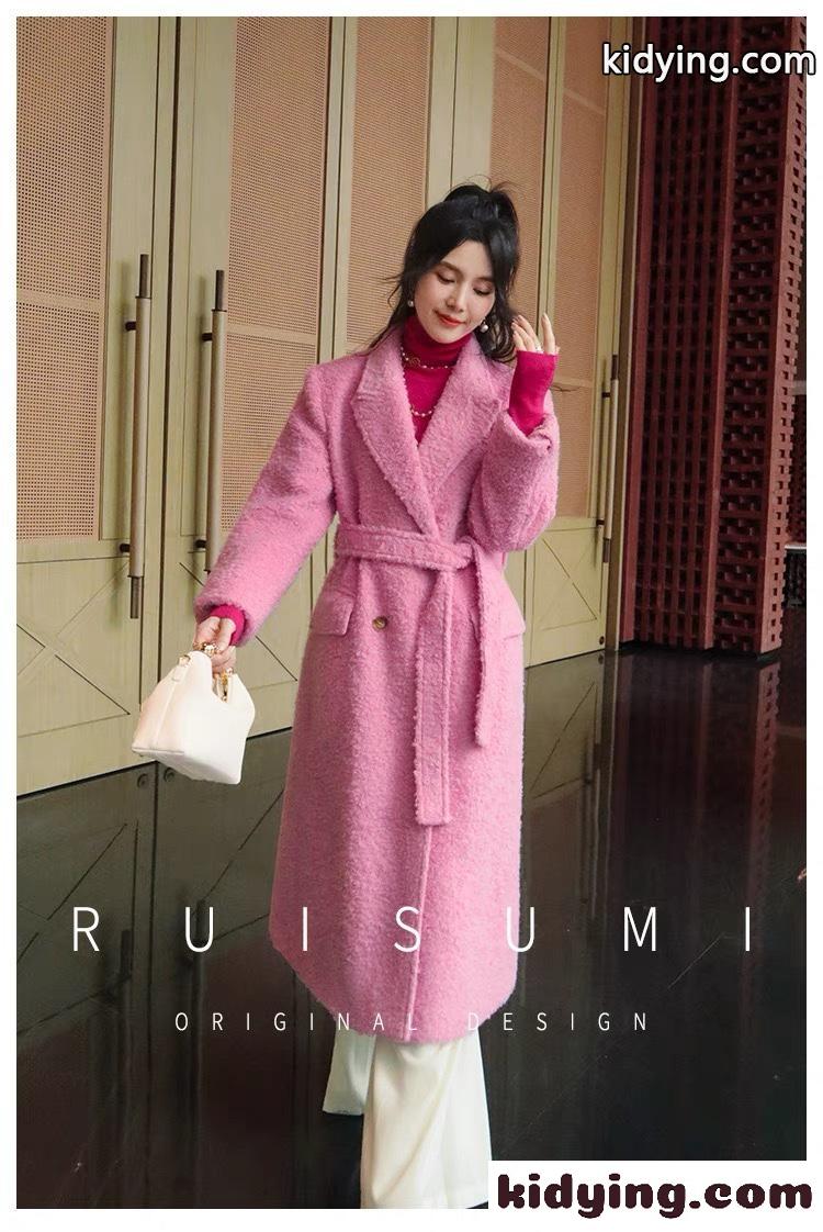 YSL 人気新作 サンローランアウター偽物 優雅 コート トップス レディース ジャケット ピンク-0